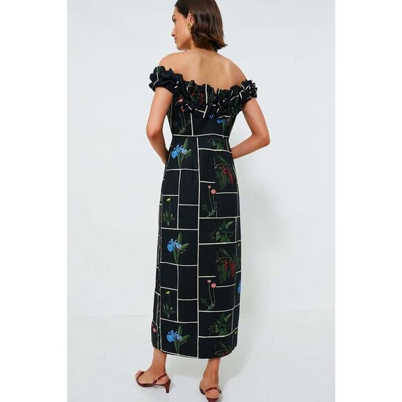 TUCKERNUCK Black Fresher Buds Suze Dress Size 4 NWT Retail $198 Tuckernuck - Picture 2 of 6